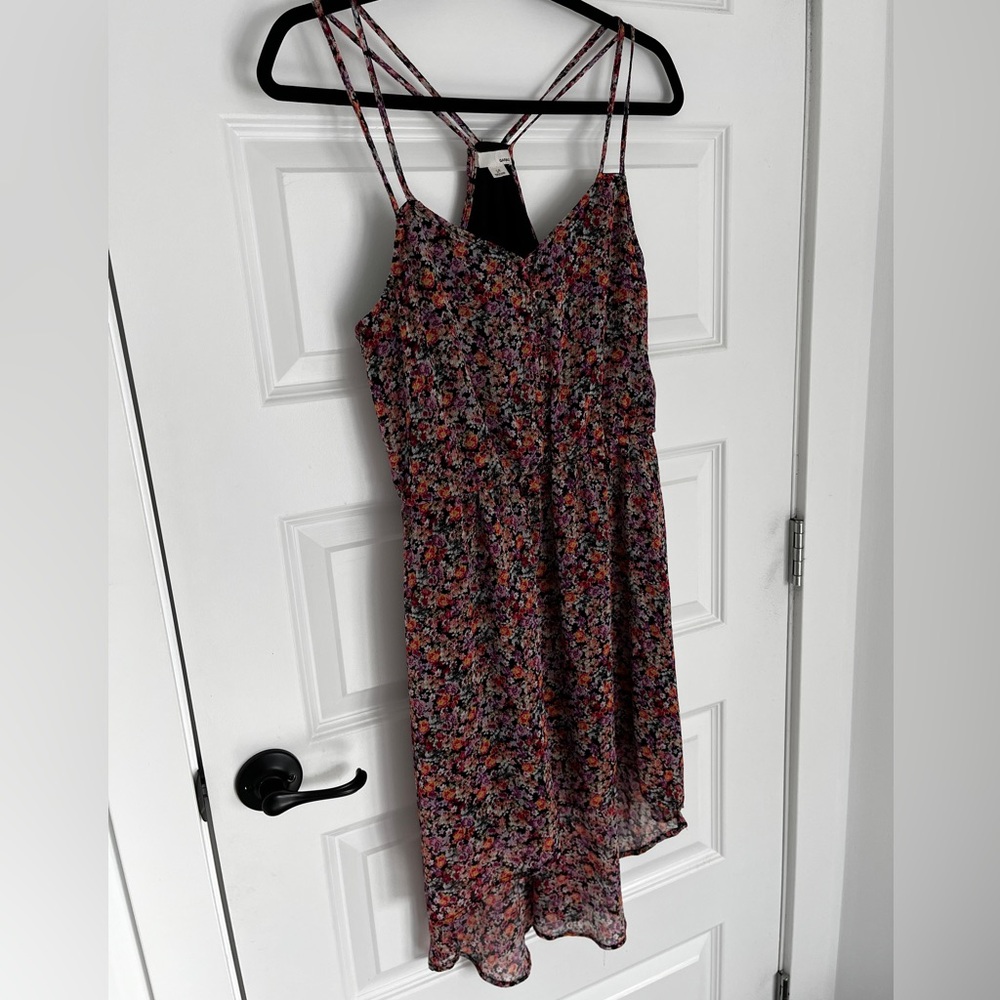 Garage Multicolor Floral High Low Dress